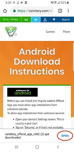 virginia lottery android download