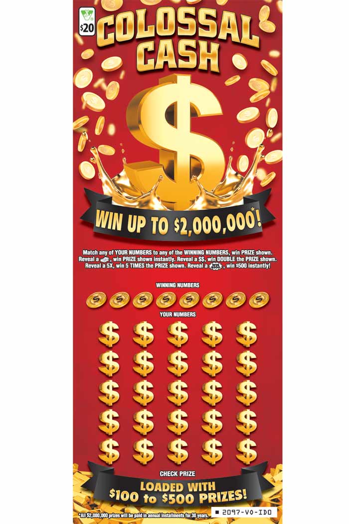 Colossal Cash Scratcher 2097 Virginia Lottery