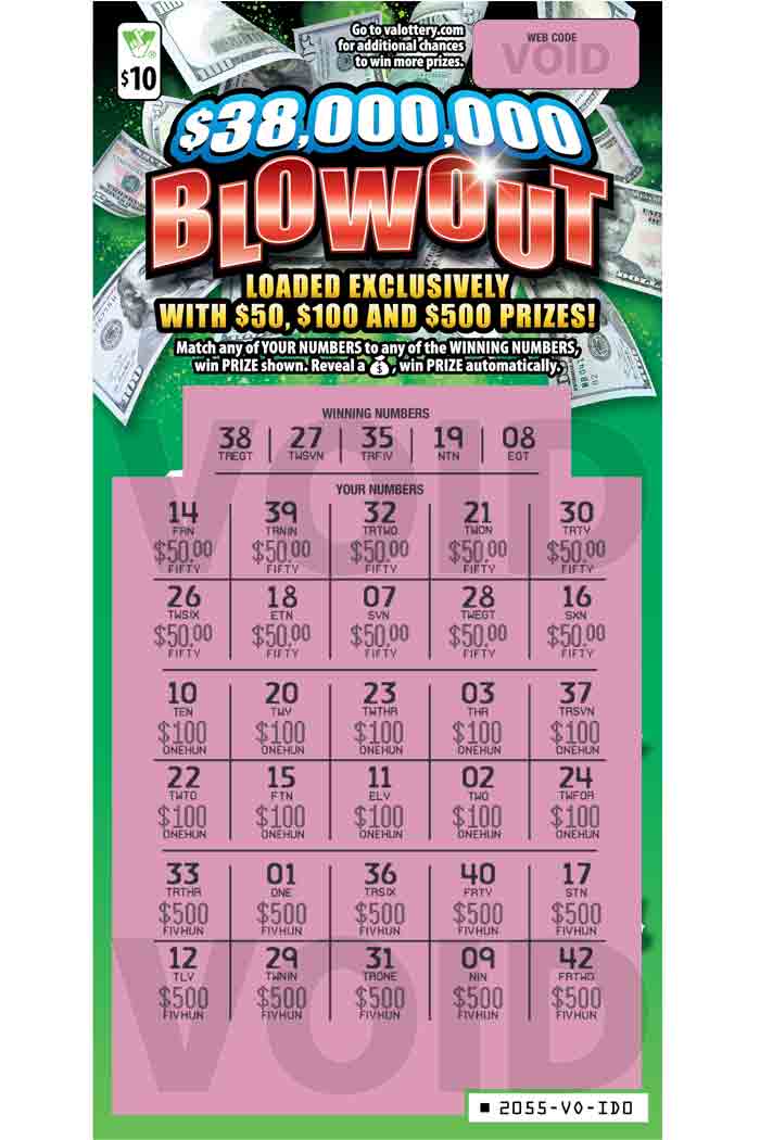 $38,000,000 Blowout Scratcher 2055 | Virginia Lottery